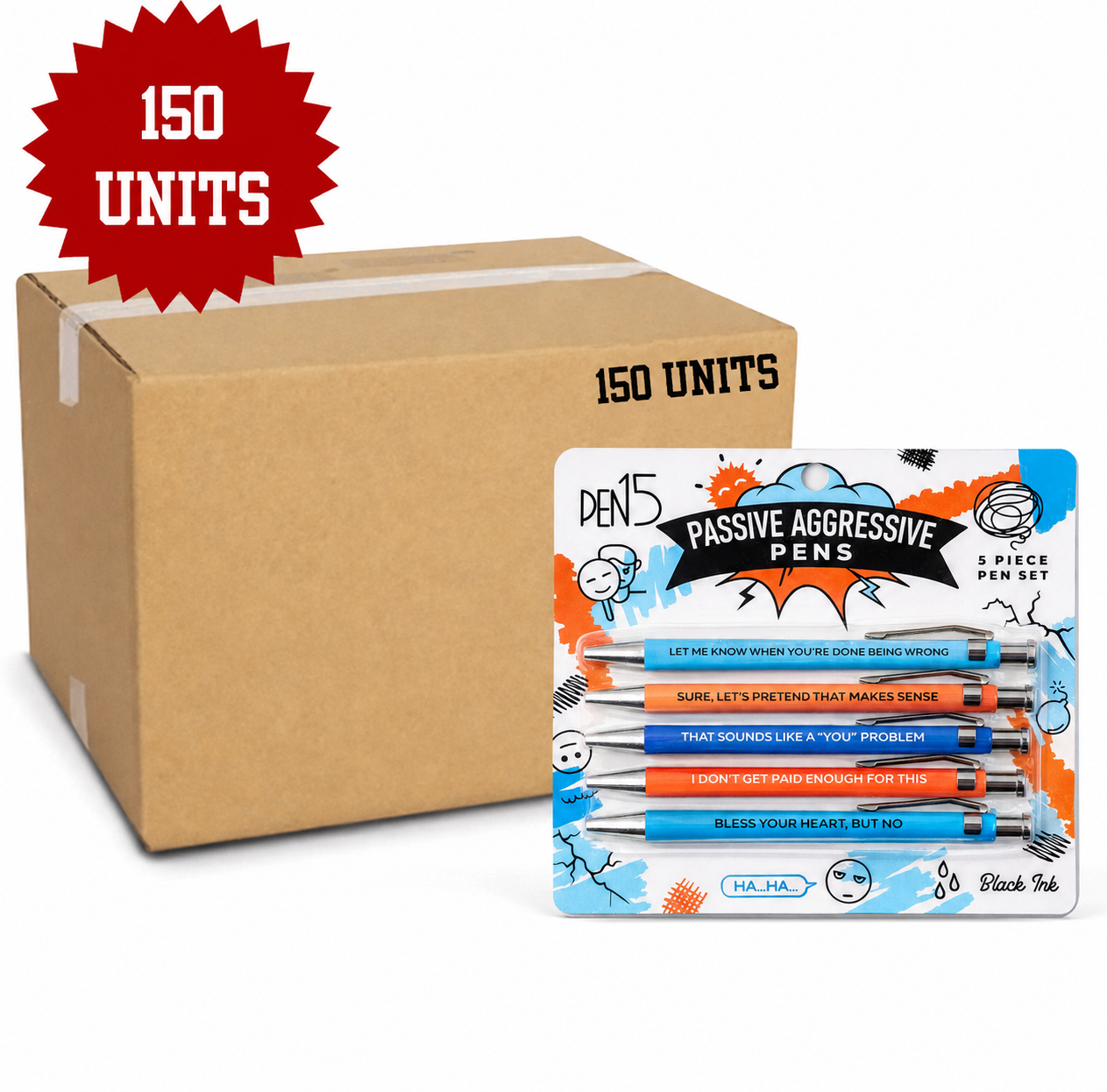 Passive Aggressie Pens, 150pc case