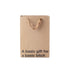 Funny gift bag with kraft material and brown ribbon handles, featuring the text &