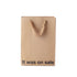 Funny gift bag made of kraft material with brown ribbon handle and text that says &