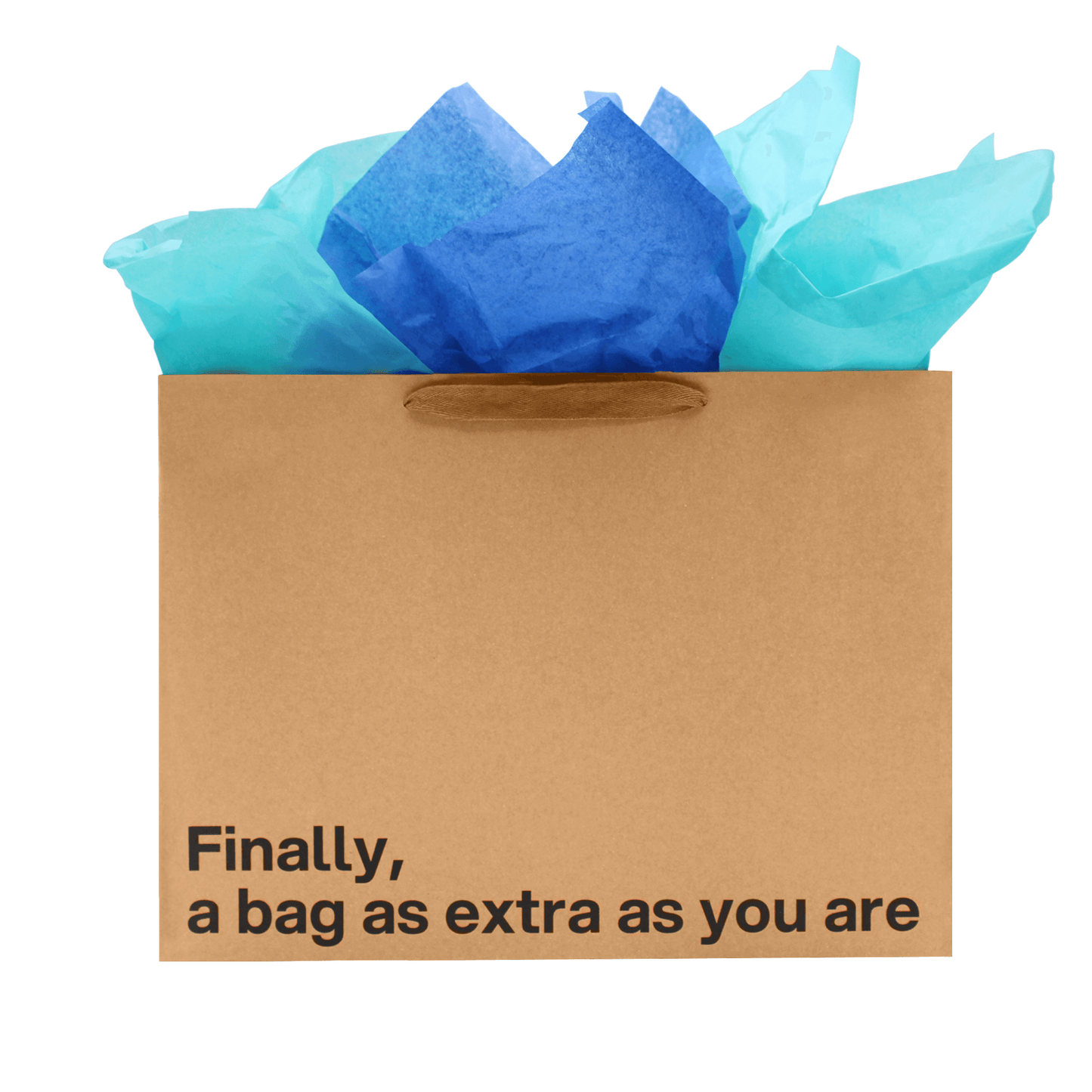 "Finally a bag as extra as you are" Large Gift Bag - Offensive Crayons