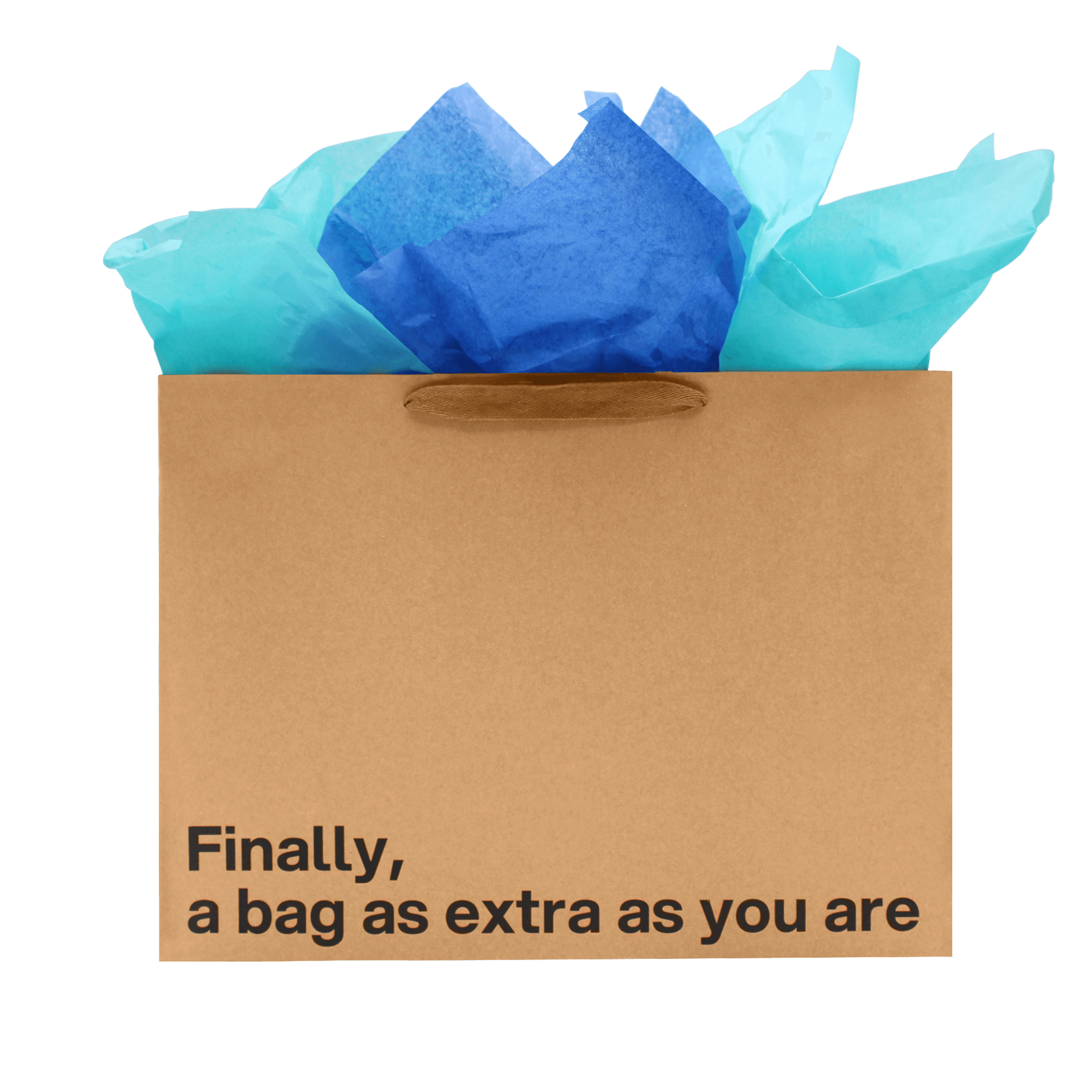 "Finally a bag as extra as you are" Large Gift Bag - Offensive Crayons