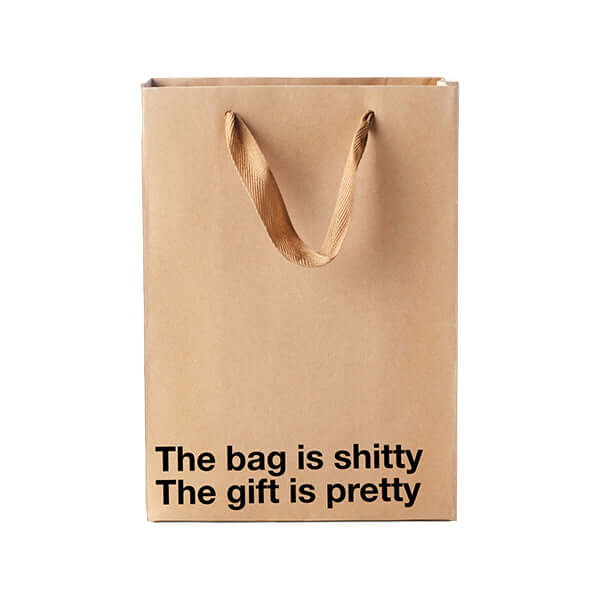 Funny Gift Bag -"The bag is shitty. The gift is pretty." Funny Profanity Gift Bag - MilkToast Brands