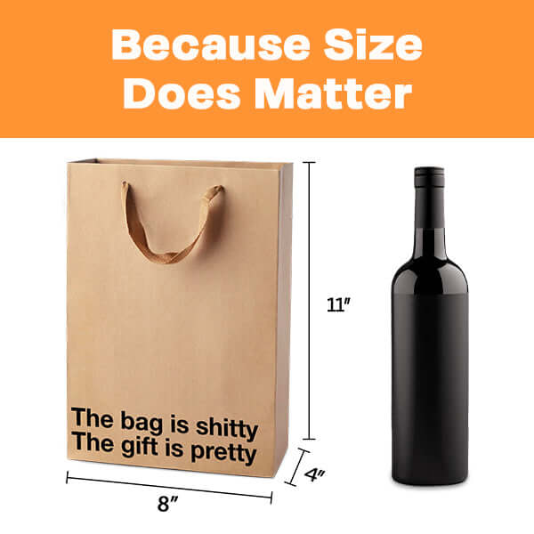 Funny Gift Bag -"The bag is shitty. The gift is pretty." Funny Profanity Gift Bag - MilkToast Brands