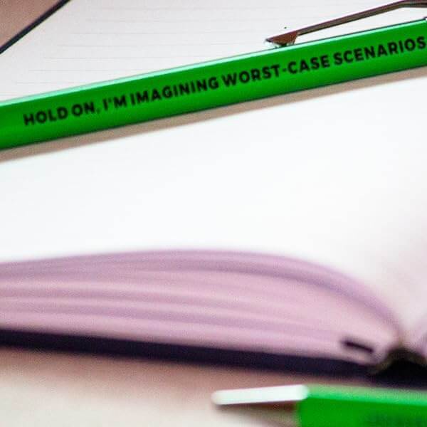 funny pens- 3pc Anxiety Pen Set - MilkToast Brands