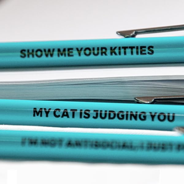 funny pens, 3pc Cat People Pen Set - MilkToast Brands