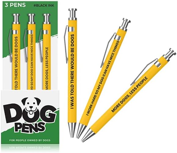 funny pens, 3pc Dog People Pen Set