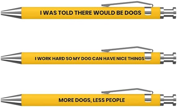 funny pens, 3pc Dog People Pen Set