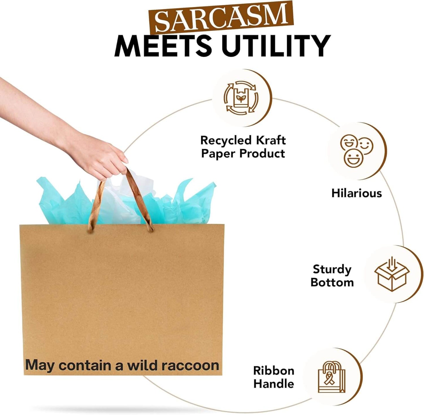 Large funny gift bag featuring hilarious text and sturdy design, perfect for gifting with a humorous twist. Ideal for funny gift bags.
