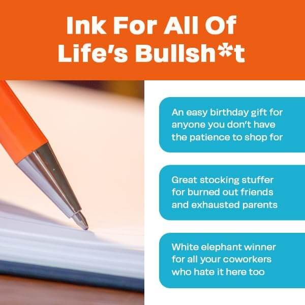 Oh For Fucks Sake funny pens, perfect for birthday gifts and stocking stuffers for friends and coworkers.