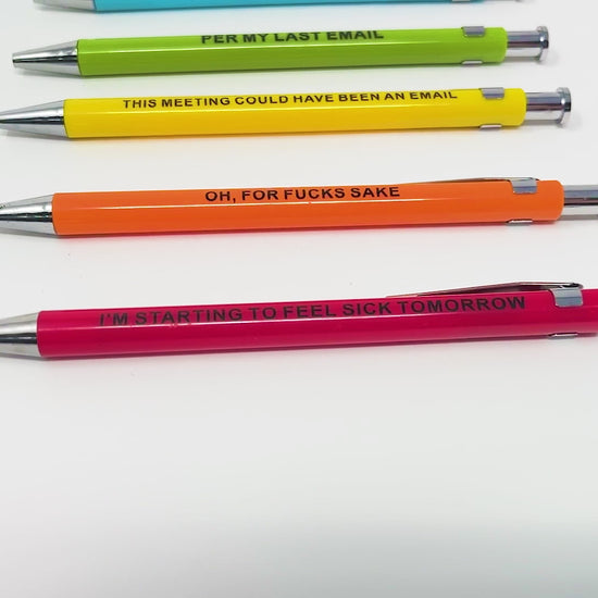 Offensive Pens – funny pens with sarcastic phrases, ideal gift pens.