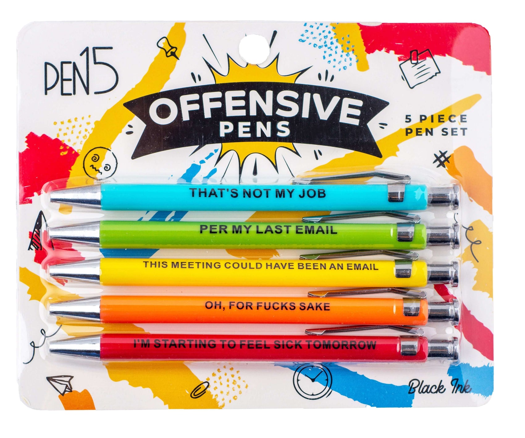 Offensive Pens – funny pens with sarcastic phrases, ideal gift pens.